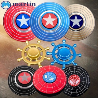 Martin Fidget Spinner Hobbies กัปตันอเมริกา ฮีโร่มาร์เวล สไปเดอร์แมน ปลายนิ้วมือ ของเล่นคลาสสิก สําหรับผู้ใหญ่