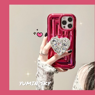 เคสโทรศัพท์มือถือ กันตก ป้องกัน ประดับเพชรเทียม สีเงิน สําหรับ Apple Iphone 14promax 13 11 14pro 13pro 14