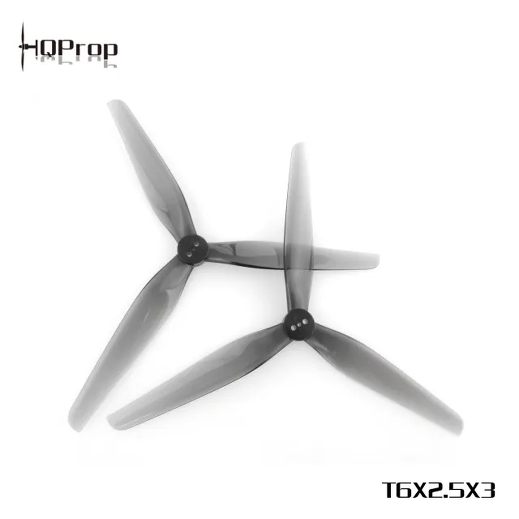 6-H5 HQProp T6X2.5X3 Light Grey (2CW+2CCW)-Poly Carbonate อุปกรณ์โดรน Drone 1 ชุด 4ใบ ใบพัดโดรน