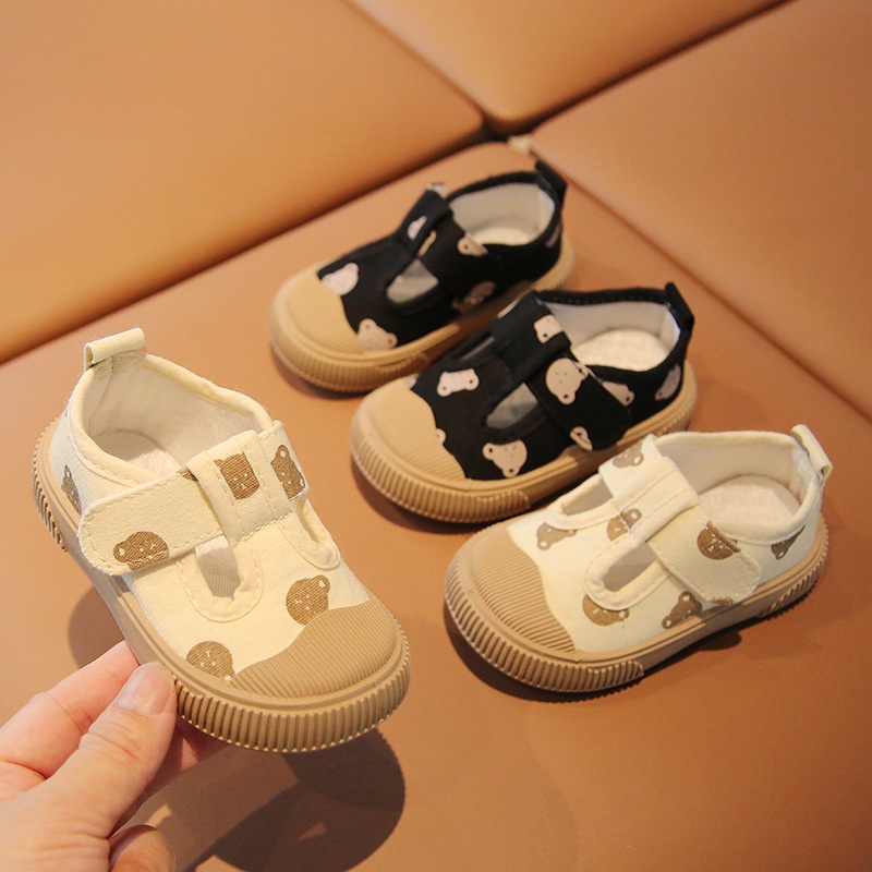 Sneakers 139 บาท รองเท้าผ้าใบ พื้นนิ่ม ลายการ์ตูน สไตล์เกาหลี สําหรับเด็กวัยหัดเดิน Baby & Kids Fashion