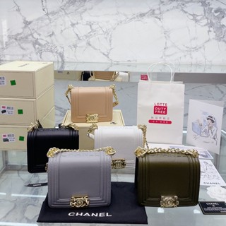 Chanelss (พร้อมกล่อง) ใหม่ กระเป๋าสะพายข้าง สายโซ่ ขนาดเล็ก แฟชั่นสําหรับผู้หญิง