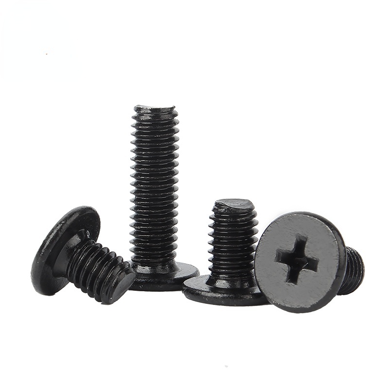 [YMH1] น็อต สกรู หัวเตเปอร์ แฉก F+ สีดํา สแตนเลส 304 เกลียวมิล หยาบ Flat Head Phillip Machine Screw M2M2.5M3M4M5M6