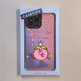 Casetify X Little Miss Princess เคสโทรศัพท์มือถือ PC TPU แข็ง ขอบลายเลเซอร์ สําหรับ IPhone 14 Pro MAX 14 Plus 13 Pro MAX 12 Pro MAX 11 Pro MAX XS MAX XR X