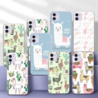 เคสโทรศัพท์มือถือแบบนิ่ม TPU ใส ลายสัตว์น่ารัก Llama Alpaca Y130 สําหรับ Samsung S10 S10E S20 Fe Lite S20 Ultra S21 Plus