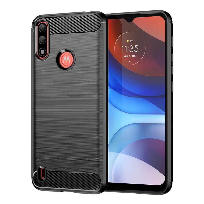 สําหรับ Motorola Moto E7 Power / E7i Power Ultra Slim Brushed Texture เคส TPU นิ่ม กันกระแทก