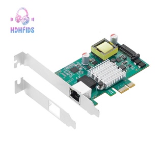 Poe การ์ดเครือข่ายกิกะบิต PCI-Express เป็นการ์ดอีเธอร์เน็ต PCIe เป็น 2.5G พอร์ตเดียว RJ45 Gigabit PCIe X1 PoE+ 802.3At I225