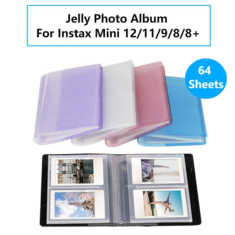 อัลบั้มภาพสําหรับ Instax Mini 7 / 8 / 9 / 11 / 12 / EVO 3นิ้ว 64 ช่อง
