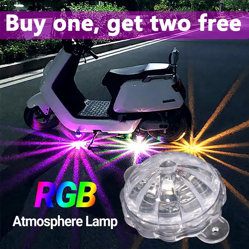 พร้อมส่ง ไฟท้าย led กันน้ํา หลากสี สําหรับรถจักรยานยนต์ รถยนต์ (ซื้อ 1 แถม 2)