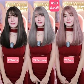 รหัส T25 : วิกผมตรง ความยาวกำลังดี (แถมเน็ต+ขาตั้ง)