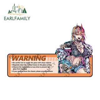 Earlfamily สติกเกอร์ ลายกราฟฟิค Warning Power 13 ซม. x 8.2 ซม. สําหรับติดตกแต่งรถยนต์ สเก็ตบอร์ด เซิร์ฟบอร์ด