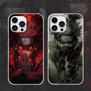 เคสโทรศัพท์มือถือ ลายการ์ตูนนารูโตะ Kakashi สร้างสรรค์ สีเงิน สําหรับ iPhone 14 Pro Max 13 12 Pro Max 11