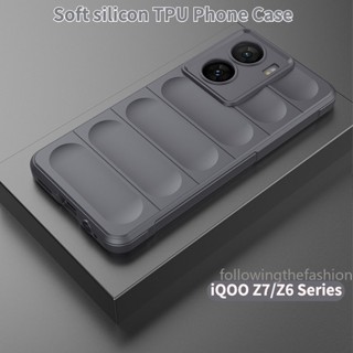 เคสโทรศัพท์ซิลิโคน TPU แบบนิ่ม ทรงสี่เหลี่ยม กันกระแทก สีพื้น สําหรับ vivo iQOO Z7 5G Z7x 2023 Z6 iqooz 7 Z7s