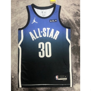 【hot Pressed】เสื้อกีฬาแขนสั้น ลายทีม nba all star No. 2023 เสื้อกีฬาบาสเก็ตบอล Curry blue 30