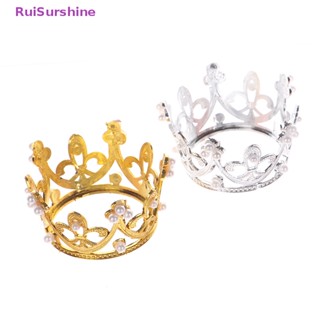 Ruisurshine มงกุฎหัวใจ ประดับพลอยเทียม ขนาดเล็ก สําหรับตกแต่งเค้กวันเกิด