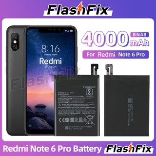 FlashFix For Xiaomi Redmi Note 6 Pro High Quality Cell Phone Replacement Battery BN48 4000mAh