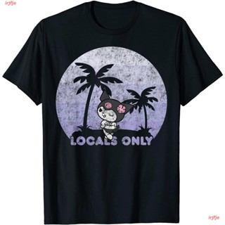 【hot sale】irjfje ไตล์เกาหลี เสื้อยืดแฟชั่นเกาหลีสำ Kuromi Locals Only T-Shirt หรับผู้ชายและผู้หญิง Kuromi ภาพการ์ตูน ดพิ