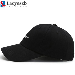 Lacyeszb หมวกเบสบอล หมวกชายหาด ลําลอง ปักลาย สไตล์ฮิปฮอป สีพื้น เหมาะกับการพกพาเดินทาง เล่นกีฬากลางแจ้ง