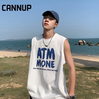 CANNUP เสื้อแขนกุด เสื้อกล้ามผู้ชาย เสื้อกล้ามผู้ชายไซส์ใหญ่ C28A0BN