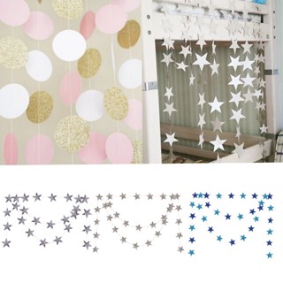 แบนเนอร์กระดาษ ลายจุดแพลตตินัม ดาว 4 เมตร สําหรับแขวนตกแต่งผ…