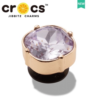 Jibbiz crocs จี้โลหะ รูปดอกไม้ สีม่วง สําหรับทําเครื่องประดับ รองเท้า DIY