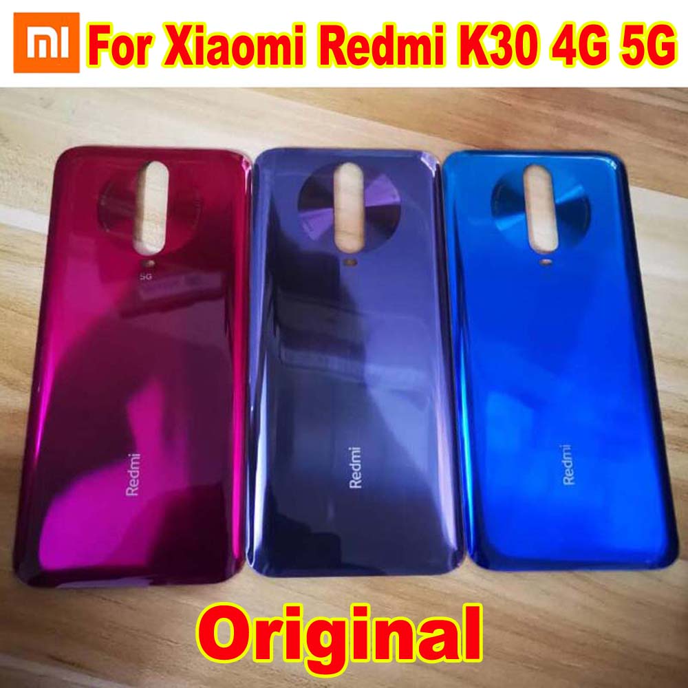 ฝาหลังแบตเตอรี่ที่อยู่อาศัยประตูด้านหลังกรณีฝาแก้วพร้อมกาวสําหรับXiaomi Redmi K30 5G K30 4Gโทรศัพท์เปลือกอะไหล่