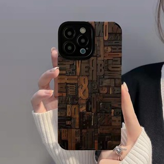 เคสโทรศัพท์มือถือหนังแกะนิ่ม กันกระแทก ลายบล็อกภาษาอังกฤษ สําหรับ Iphone 11Pro MAX 14 PRO MAX 11 12 13 6 7 8plus XR Xmax