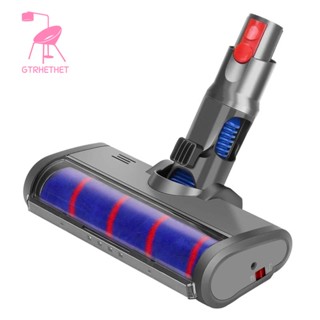 หัวแปรงลูกกลิ้ง แบบนิ่ม พร้อมไฟหน้า LED สําหรับเครื่องดูดฝุ่นดิจิทัล Dyson V10 Slim Fluffy V12