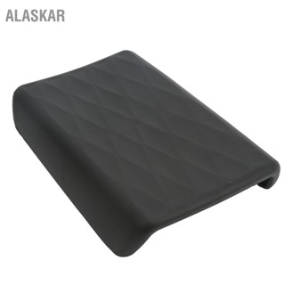 ALASKAR กล่องที่เท้าแขนตรงกลางฝาครอบ TPE ที่เท้าแขนสีดำตัวป้องกันเคสแบบนุ่มสำหรับ Tesla รุ่น 3 2017-2022