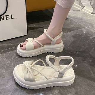 รองเท้าแตะก้นหนา🌷รองเท้าส้นตึก✨สูง5cm size35-40💕 พื้นหนา👍👍 ซูเปอร์อ่อนนุ่ม!!👣🌰​​รองเท้าโรมัน รองเท้าชายหาด