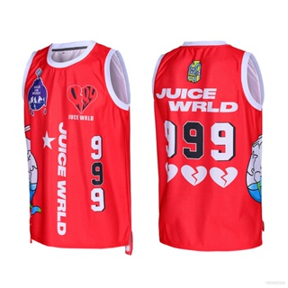 เสื้อกีฬาบาสเก็ตบอล ทรงหลวม ลาย Juice Wrld 999 Jersey พลัสไซซ์ สําหรับผู้ชาย และผู้หญิง