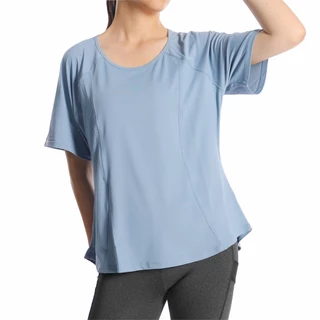 เสื้อยืด แขนสั้น ผ้าตาข่าย แห้งเร็ว พลัสไซซ์ 5XL สําหรับผู้หญิง ใส่ออกกําลังกาย เล่นโยคะ เข้ายิม