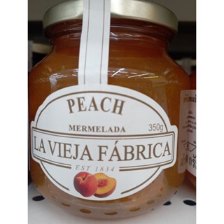 พีช เมอร์เมลาดาผลิตภัณฑ์ทาขนมปังพีขตราลา เวียฮาฟาบริกา 350g Peach Mermelada Peach Spread Product La Brand Viaha Fabrica