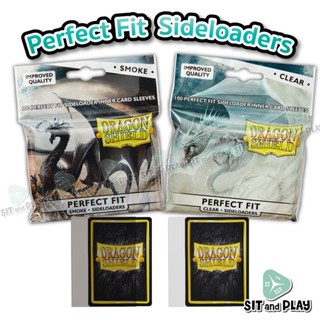 Dragon Shield - Perfect Fit Sideloader Inner Card Sleeves ( Clear / Smoke ) ซองใส่การ์ด ชั้นในสุด สำหรับการ์ดขนาด Sta...