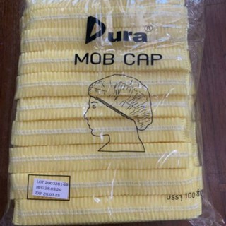 ผ้าเช็ดตัวและชุดคลุมอาบน้ำ DURA MOB CAP หมวกคลุมผมยางยืด หมวกคลุมผม 100 ชิ้น มีสีให้เลือก