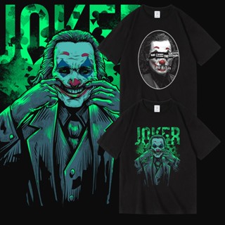 เสื้อ joker แขนสั้นคอกลม ใส่ได้ทั้งชายหญิง DC ภาพยนตร์อเมริกัน เสื้อยืด cotton oversize สกรีนลายสวยงาม พร้อมส่ง