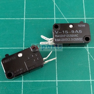 สวิทช์ OMRON ไมโครสวิทช์ Micro Switch 2 ขา (1NO) 15A 250V **ของแท้** #V-15-9A5 OMRON (1 ตัว)