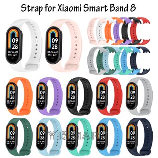 สายนาฬิกาข้อมือซิลิโคน ปลดเร็ว สําหรับ Mi Band 8 Xiaomi Smart Band 8 NFC Miband 8