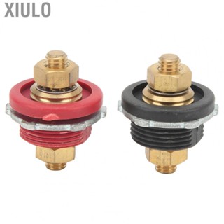 Xiulo Thru Panel  Terminal Connector  Positive Negative 3/8in Good Electrical Conductivity  Terminal Stud  Aging 250A Rated Current  for Cars