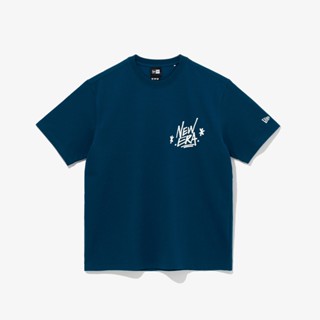 NEW ERA เสื้อรุ่น SHORT SLEEVE TEE NE GRAFFITI BLUE