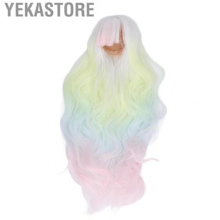 Yekastore Ball Joint Doll Wig Gradient Color Doll Wigs for Enjoy DIY