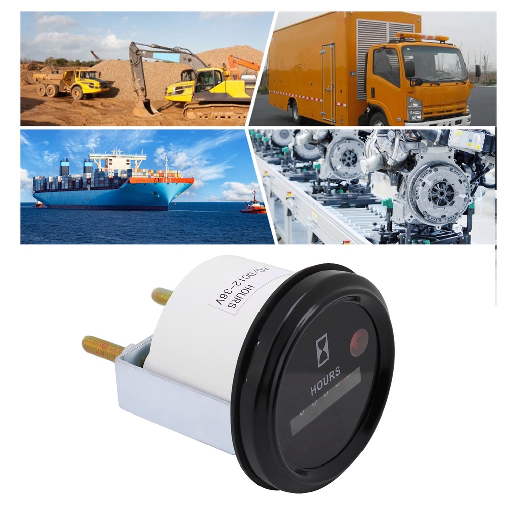 [LMC] เครื่องวัดชั่วโมงควอตซ์ 12-36V DC AC 6 หลัก สําหรับเครื่องยนต์เรือ รถยนต์ รถบรรทุก