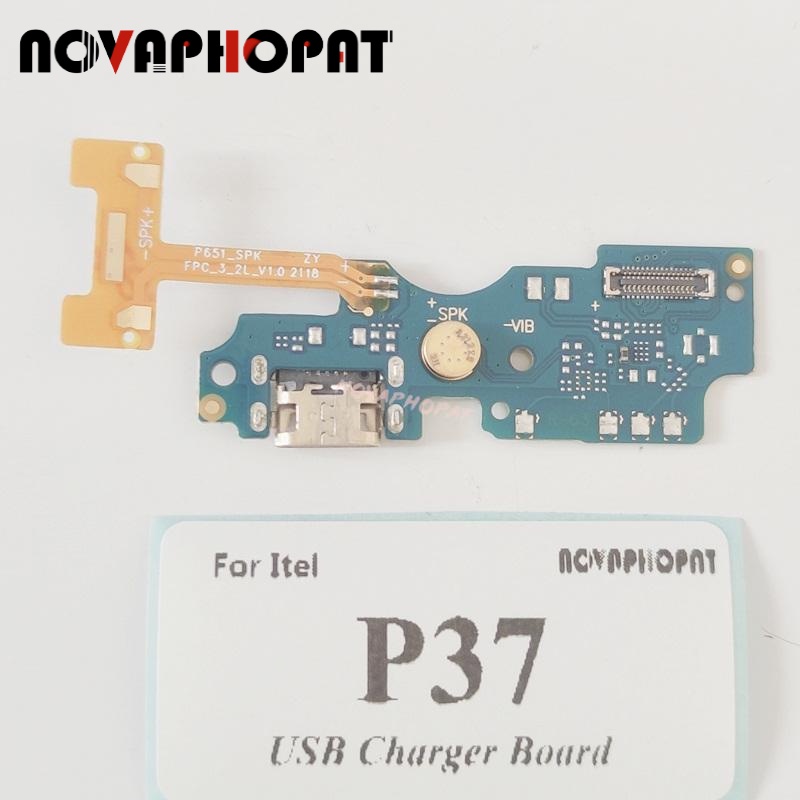 Novaphopat บอร์ดชาร์จไมโครโฟน แจ็คหูฟัง USB สําหรับ Itel P37 P651W