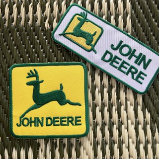 โลโก้ Johndeere ตัวรีดติดเสื้อ อาร์มรีด อาร์มปัก ตกแต่งเสื้อผ้า หมวก กระเป๋า แจ๊คเก็ตยีนส์ Hipster Embroidered Iron o...