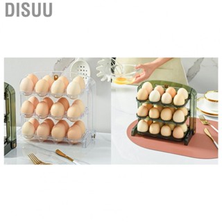 Disuu Foldable Egg Holder  Large  Egg Protection Egg Storage Container 3 Layers Space Saving  for Kitchen