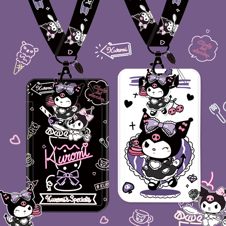 Kuromika ชุดการ์ดอาหาร บัตรประจําตัวนักเรียน บัตรน้ํา เชือกควบคุมการเข้ารถไฟใต้ดิน พวงกุญแจห้อยคอ บัตรอาหาร
