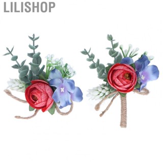 Lilishop Corsage Bridesmaid Groom Reusable Exquisite Korean Rose Pearl Wrist Flower