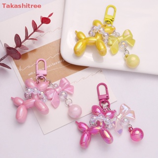 (Takashitree) Fashion Stereo Cute Heart Balloon Dog Keychain Key Ring Chain Creative Cartoon Mobile Phone Bag Car Pendant Fun Keychain
