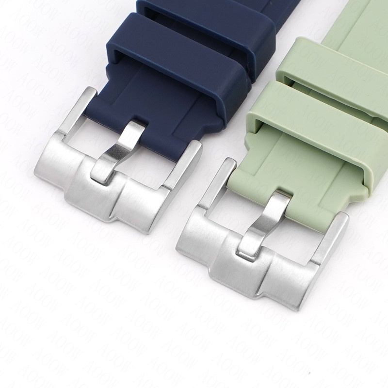 สายนาฬิกาข้อมือยางซิลิโคน ทรงโค้ง สําหรับ Rolex Water Ghost Seiko Oomega Watch Band 20 มม. 22 มม. MoonSwatch