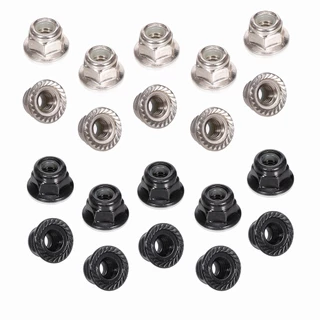 น็อตล็อคล้อ โลหะ M4 4 มม. 10 ชิ้น สําหรับรถบังคับ 1/10 Hsp Redcat Traxxas Tamiya Hpi Rc4wd Axial