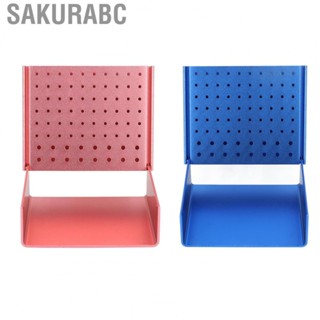 Sakurabc 76 Holes  Burs Holder Aluminium Alloy Portable  Bur Block Holder for Dentists  Files  Care Tools